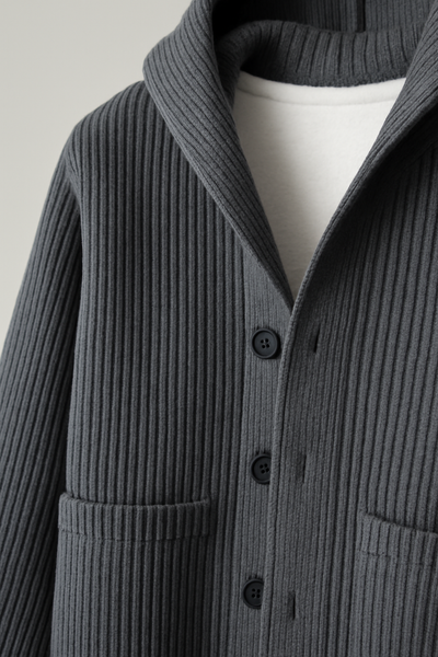 🧶 Strikjakke med Hætte – Premium Vintervarme til Mænd