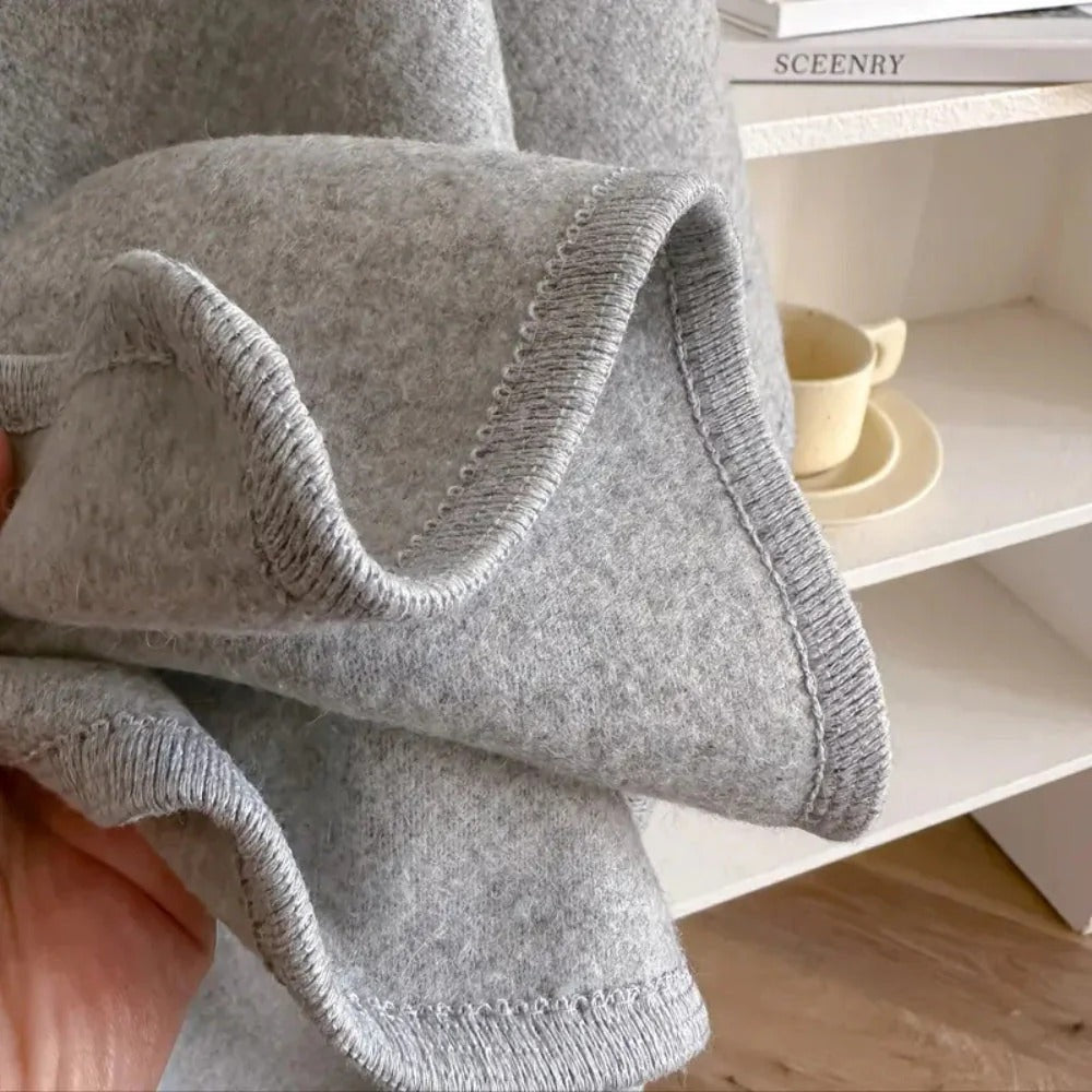 Elegant Lang Poncho-Sjal – Premium Kvalitet